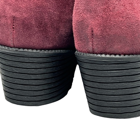B.O.C Born Concept Burgundy Leather Charon Ankle Booties Boots Size 8.5M - Picture 10 of 16